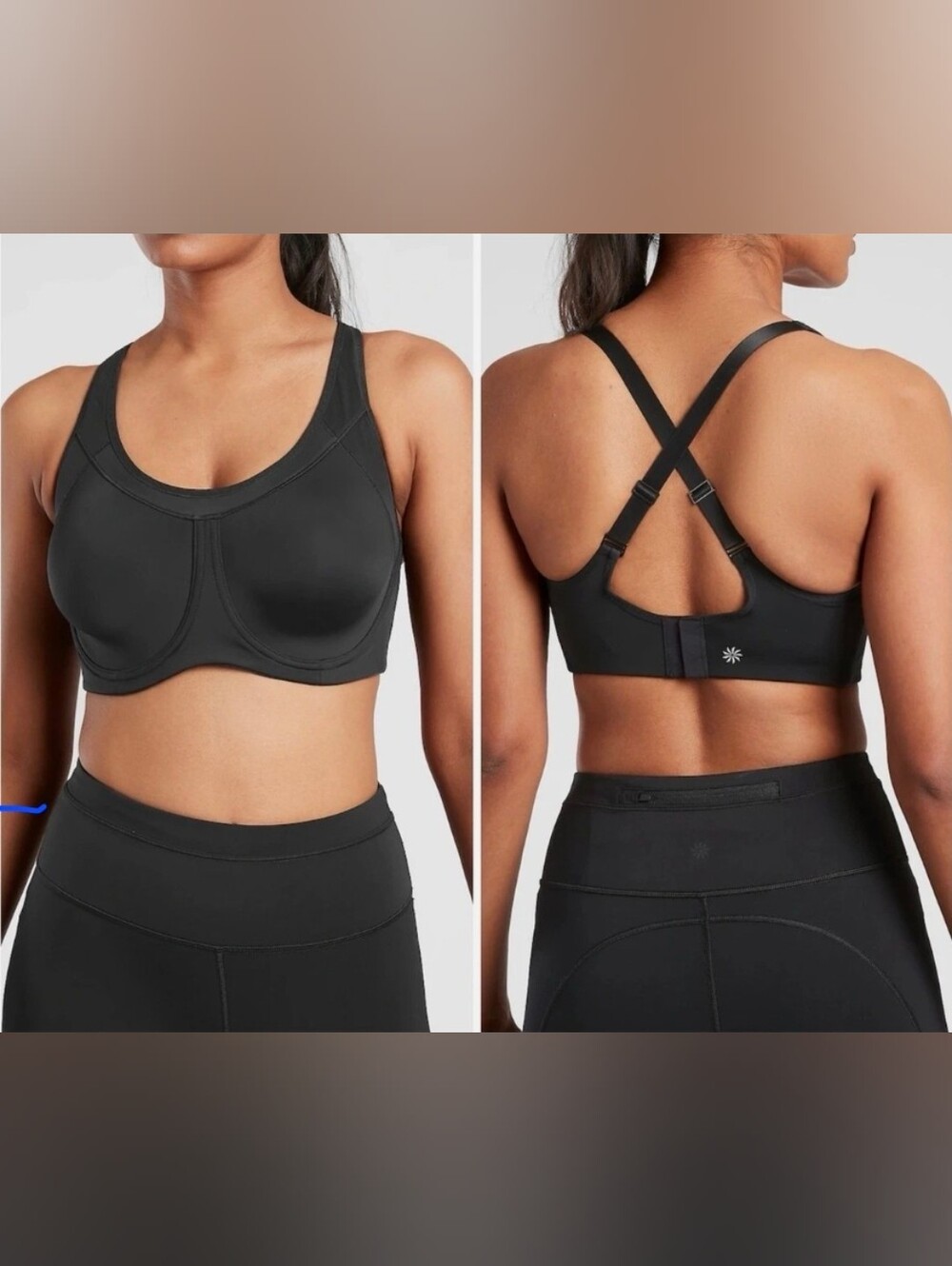 Athleta Glory 2.0 Sports Bra Black